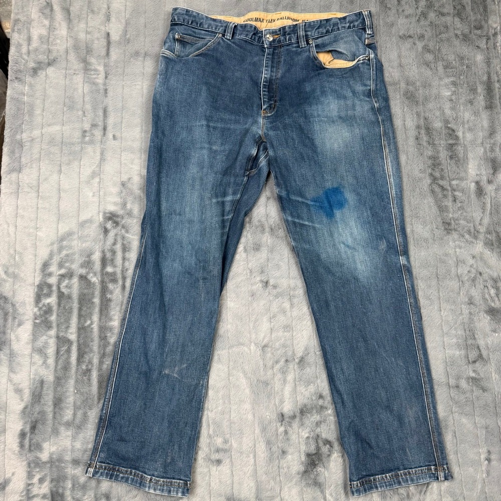 Duluth Trading Co Coolmax Flex Ballroom Jeans Mens 40x32 Blue Relaxed Fit